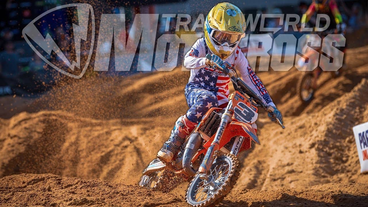 Watch: 65cc WORLD ALL-STARS RACE ON PRO SUPERMOTOCROSS TRACK! - Motocross